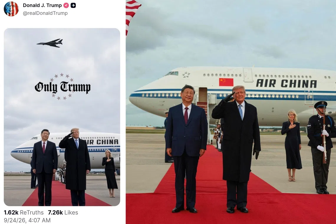 Missing glove in Truth Social post? Trump’s photo of Xi greeting carries signs of AI