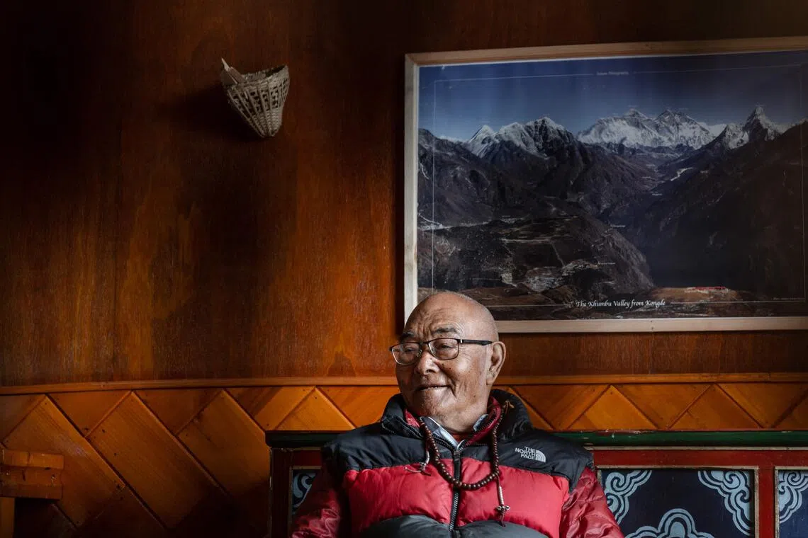 Mr Kancha Sherpa was a member of the 1953 Mount Everest expedition which placed Sherpa Tenzing Norgay and Sir Edmund Hillary on the summit of the world's highest mountain.