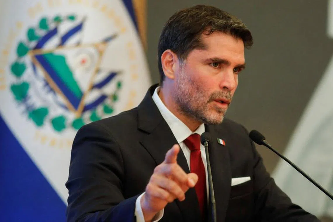 Mexican film producer and actor of the movie "Sound of Freedom" Eduardo Verastegui speaks during a press conference after a meeting with El Salvador's President Nayib Bukele, in San Salvador, El Salvador July 28, 2023. REUTERS/Jose Cabezas/ File photo