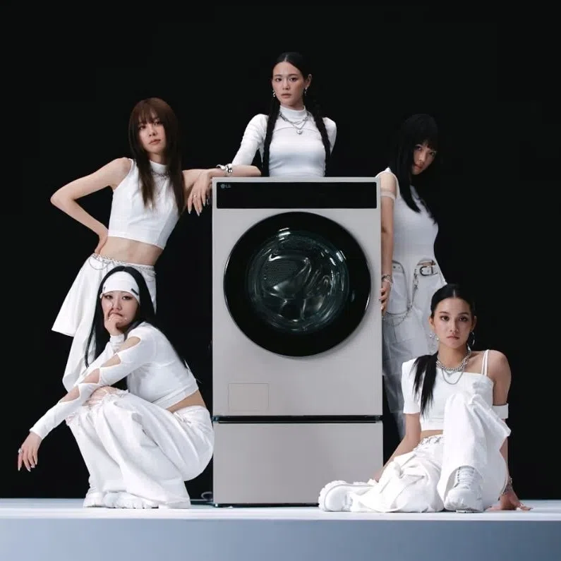The group has released its own song, I Wash, that drops the product name into its hook, alongside laundry-themed lyrics such as “wash and spin”.