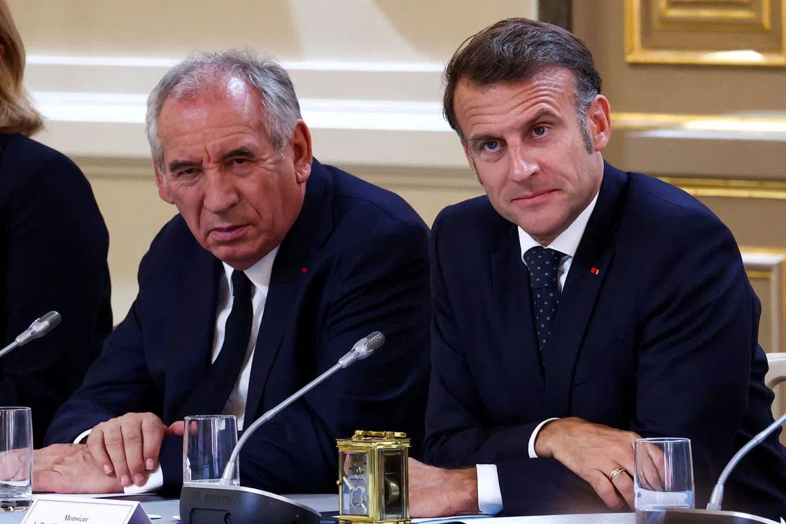 Outgoing Prime Minister Francois Bayrou (left), France’s fourth head of government in two years, has barely completed nine months in office.  