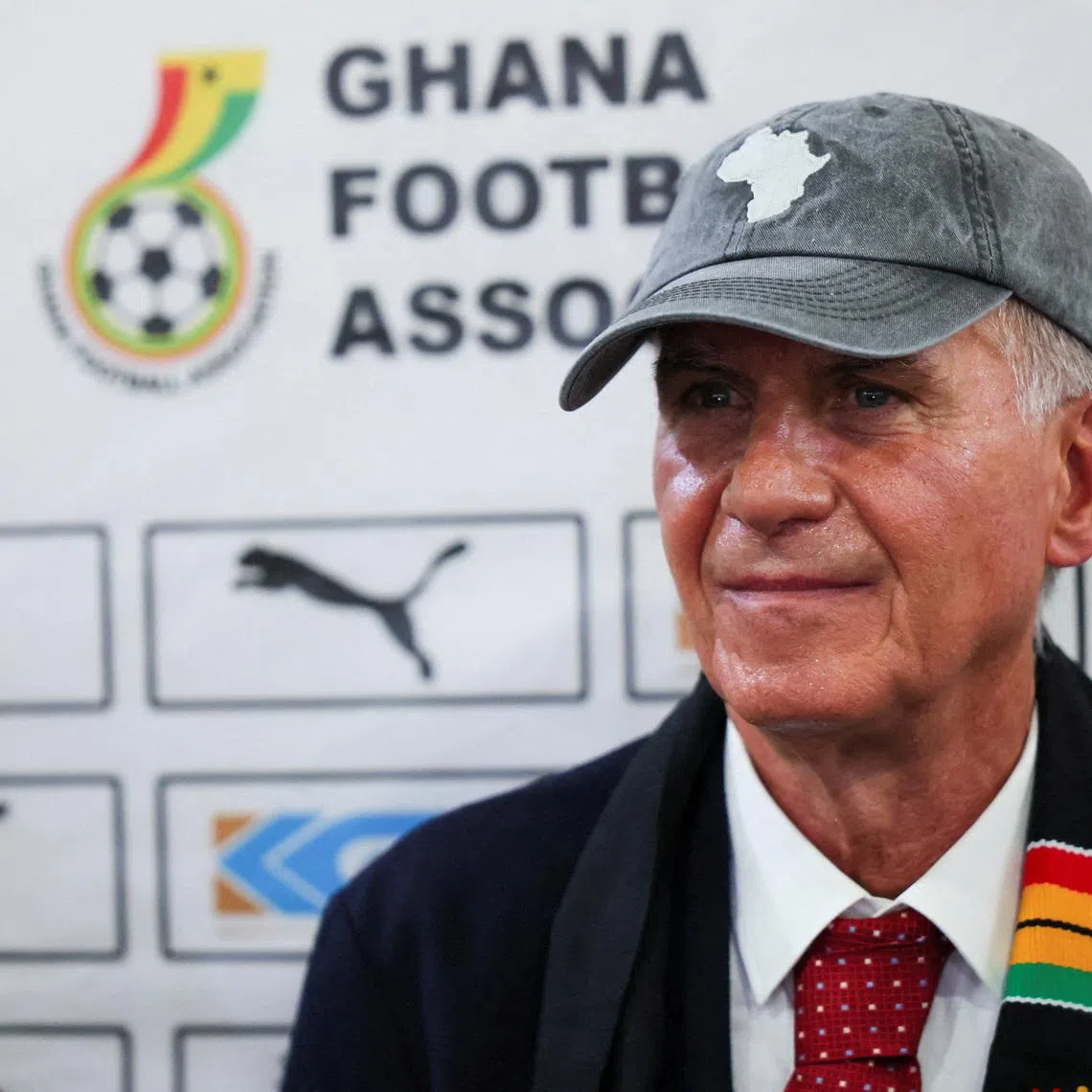Carlos Queiroz, 73, attends a press conference as he assumes the role of head coach of Ghana’s national soccer team, Black Stars, ahead of the 2026 FIFA World Cup, in Accra, Ghana, April 23, 2026. REUTERS/Francis Kokoroko