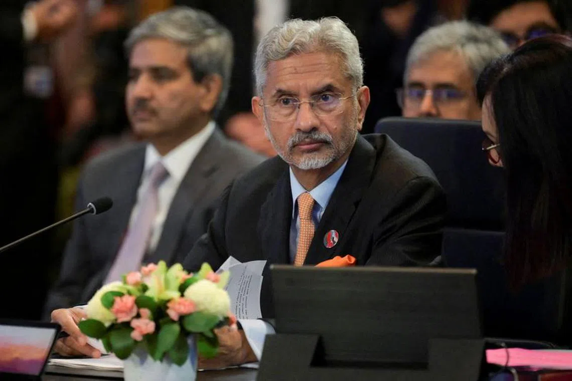 India&#039;s Foreign Minister Subrahmanyam Jaishankar looks on as he delivers his speech in the Association of Southeast Asian Nations (ASEAN) Post Ministerial Conference with India during the ASEAN Foreign Ministers&#039; meeting in Jakarta, on July 13, 2023, where Myanmar&#039;s seat was left empty. BAY ISMOYO/Pool via REUTERS  REFILE - QUALITY REPEAT