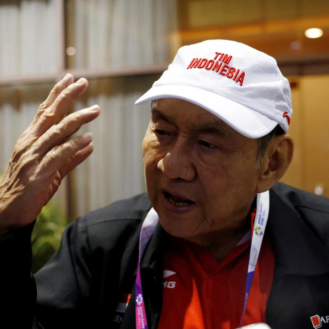 Indonesian billionaire Michael Bambang Hartono speaks during an interview about the 2018 Asian Games bridge competition in Jakarta, Indonesia, August 21, 2018. REUTERS/Willy Kurniawan