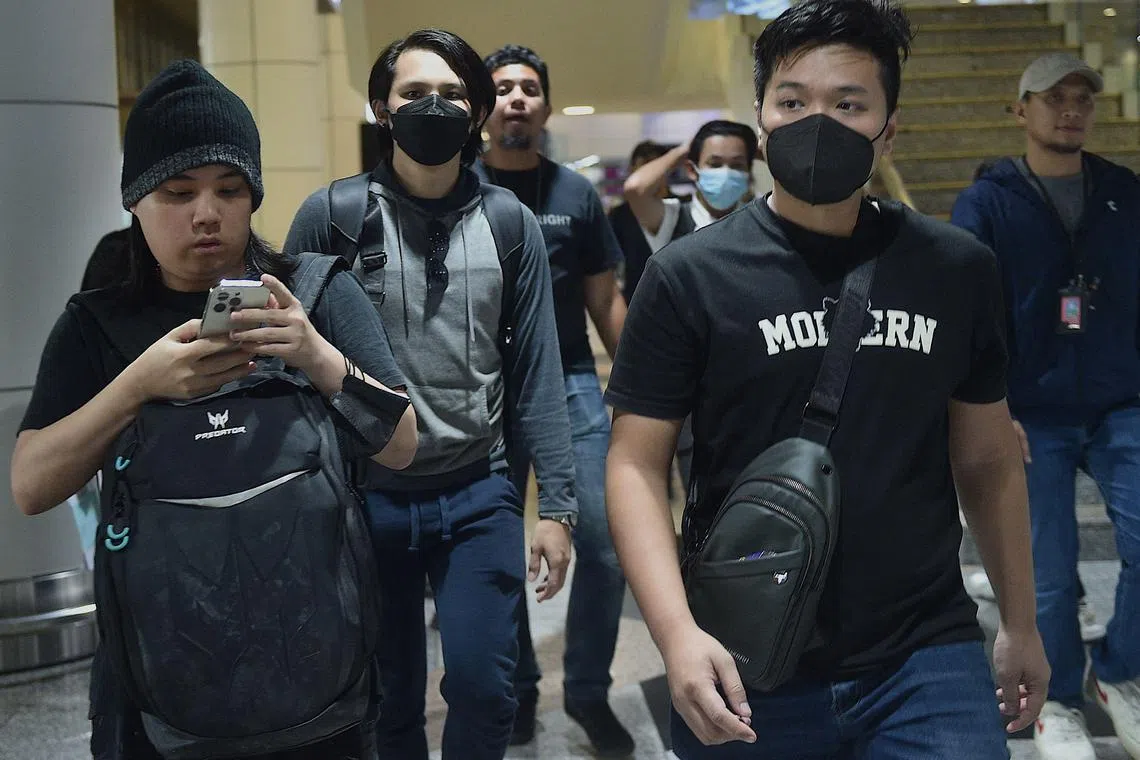 Six Malaysians rescued from a human trafficking syndicate in Myanmar arrive in Kuala Lumpur in this Dec 21, 2022 file photo.
