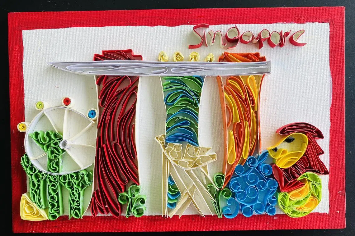Quilling uses an array of coloured strips to create 3D art.