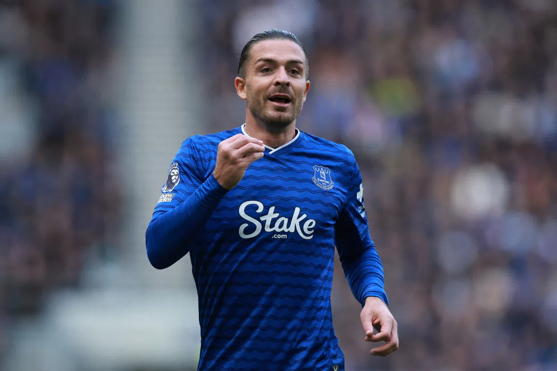Soccer Football - Premier League - Everton v Aston Villa - Hill Dickinson Stadium, Liverpool, Britain - September 13, 2025 Everton's Jack Grealish REUTERS/Phil Noble