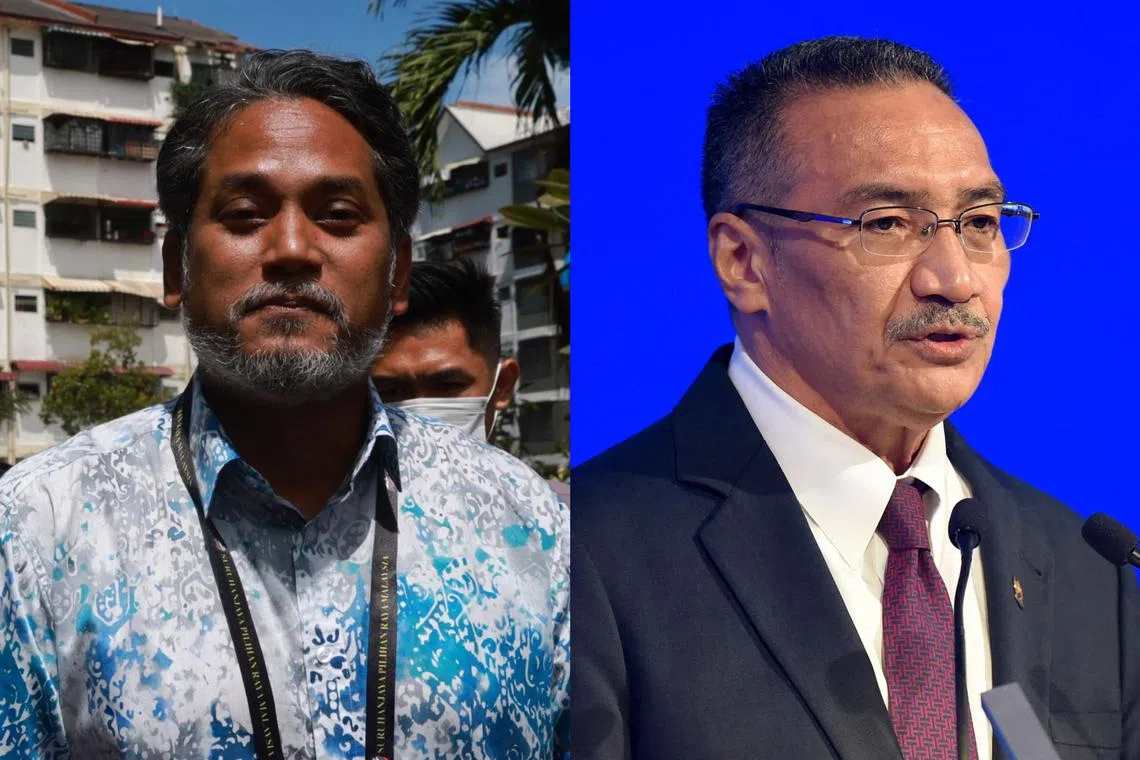 Khairy Jamaluddin (left) has been sacked from Umno, while former defence minister Hishammuddin Hussein has been suspended.