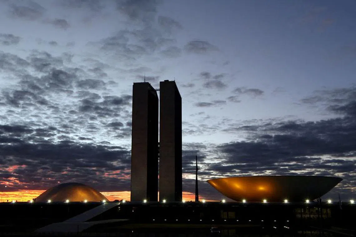 FILE PHOTO: A general view of Brazil's National Congress during sunrise in Brasilia, Brazil, April 17, 2016. REUTERS/Paulo Whitaker/File Photo