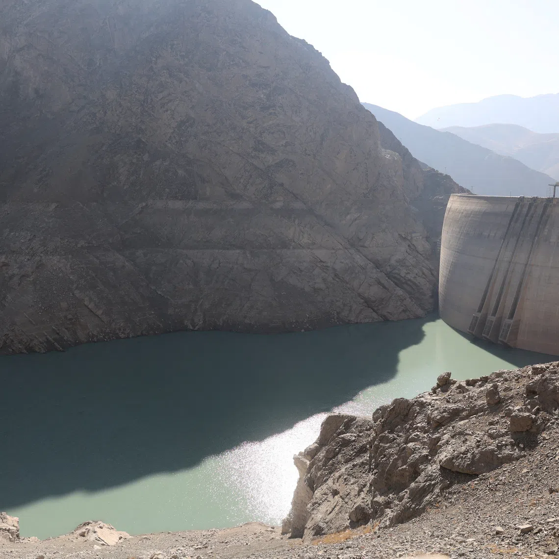 The Amirkabir dam following a drought crisis in Tehran, Iran, November 11, 2025. Majid Asgaripour/WANA (West Asia News Agency) via REUTERS