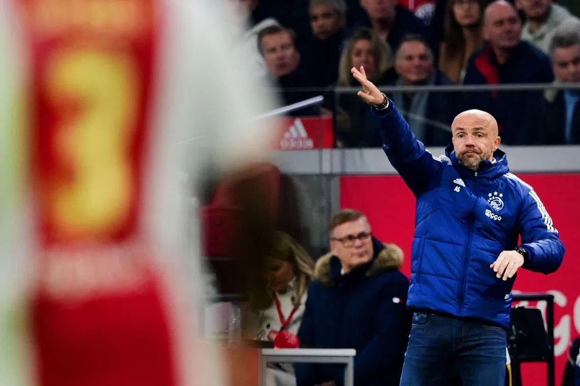 Alfred Schreuder leaves Ajax with the club fifth in the Eredivisie.