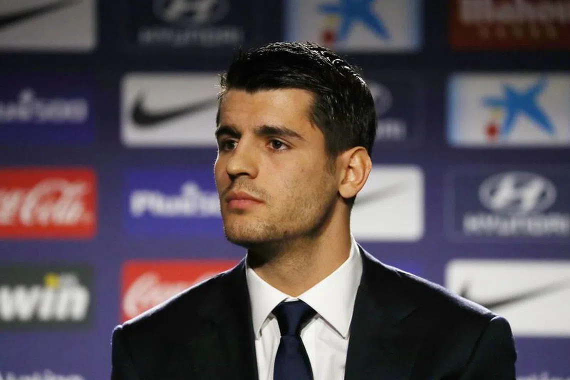 Soccer Football - Atletico Madrid present new signing Alvaro Morata - Wanda Metropolitano, Madrid, Spain - January 29, 2019   Atletico Madrid's new signing Alvaro Morata during the presentation   REUTERS/Sergio Perez/ File photo