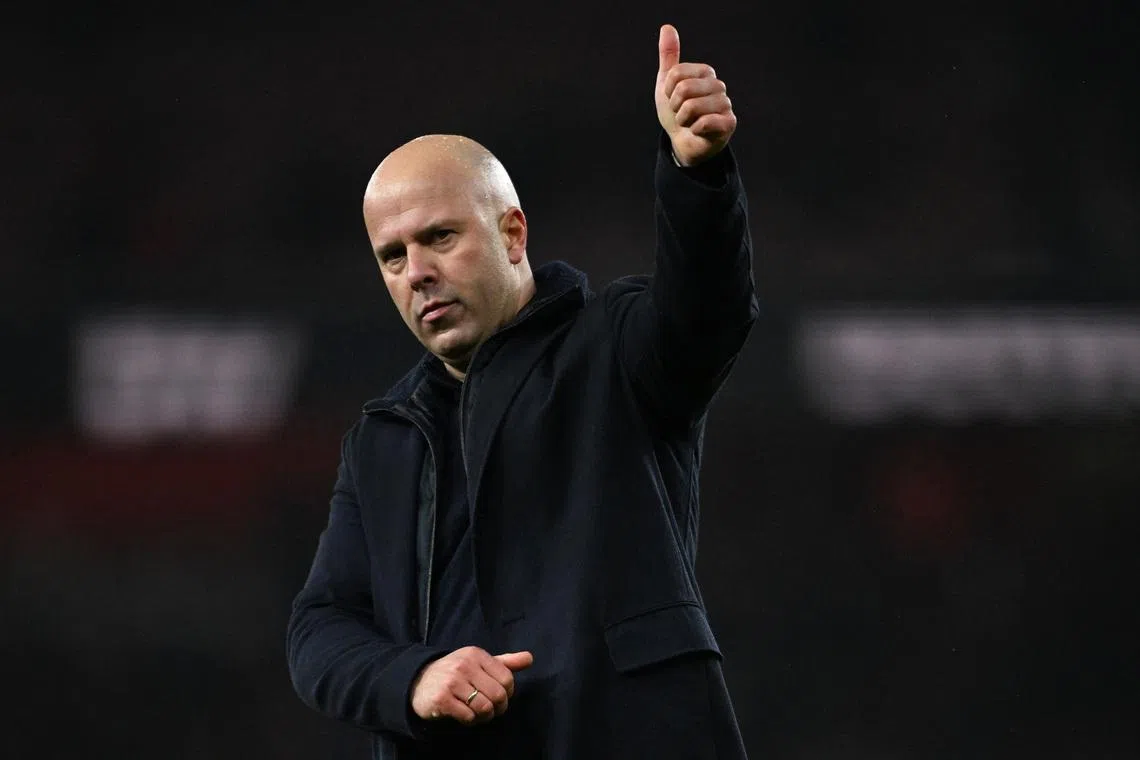 Soccer Football - Premier League - Arsenal v Liverpool - Emirates Stadium, London, Britain - January 8, 2026 Liverpool manager Arne Slot reacts after the match REUTERS/Dylan Martinez
