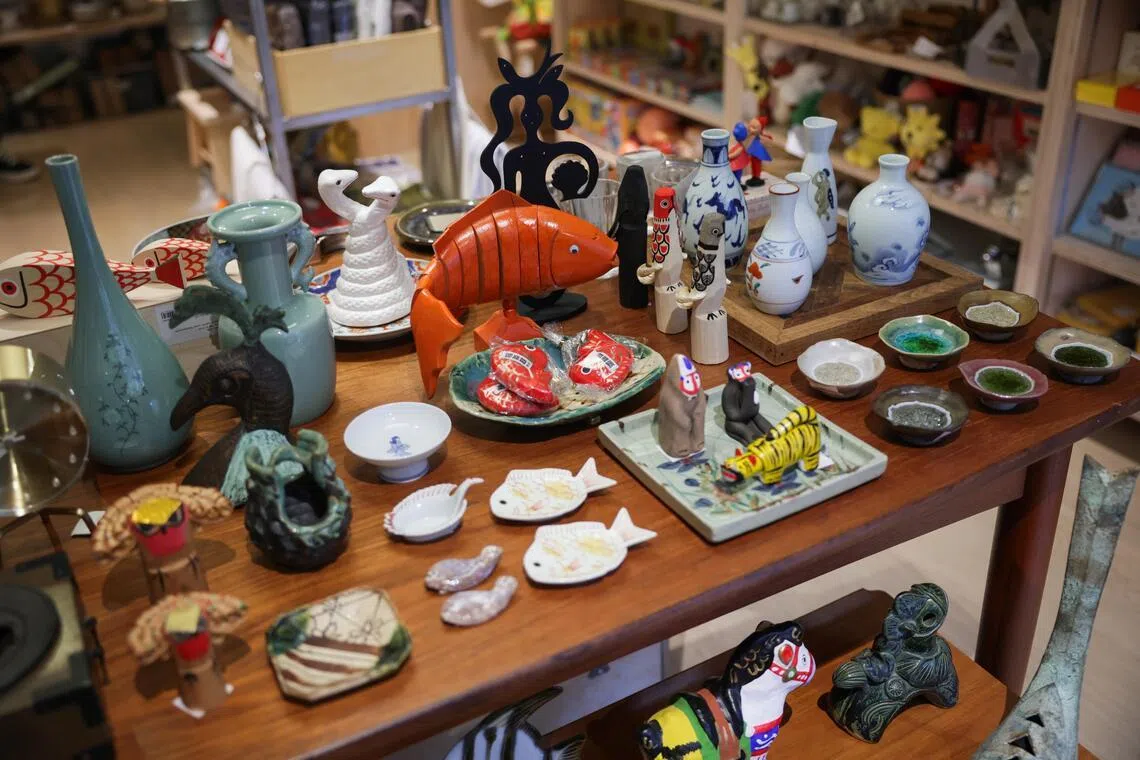 The shop sells home goods and collectibles, many of them vintage, sourced by founder and architect Mikael Teh on his travels. 