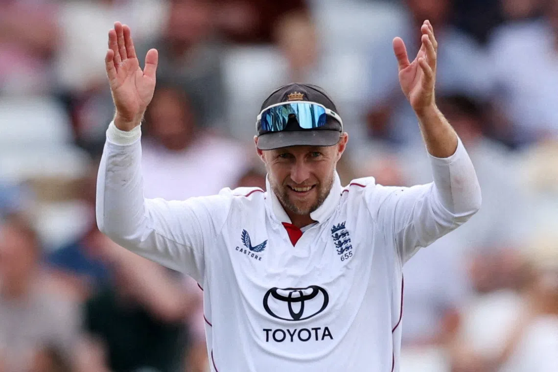 FILE PHOTO: Cricket - England v New Zealand - Third Test - Trent Bridge Cricket Ground, Nottingham, Britain - June 28, 2026  England's Joe Root reacts Action Images via Reuters/Andrew Boyers/File Photo