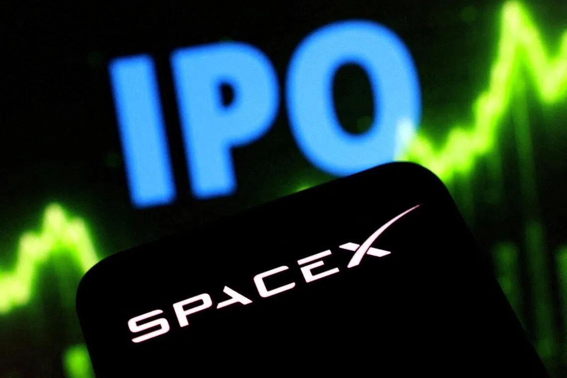 SpaceX's IPO is expected to raise about US$75 billion, making it the biggest ever.