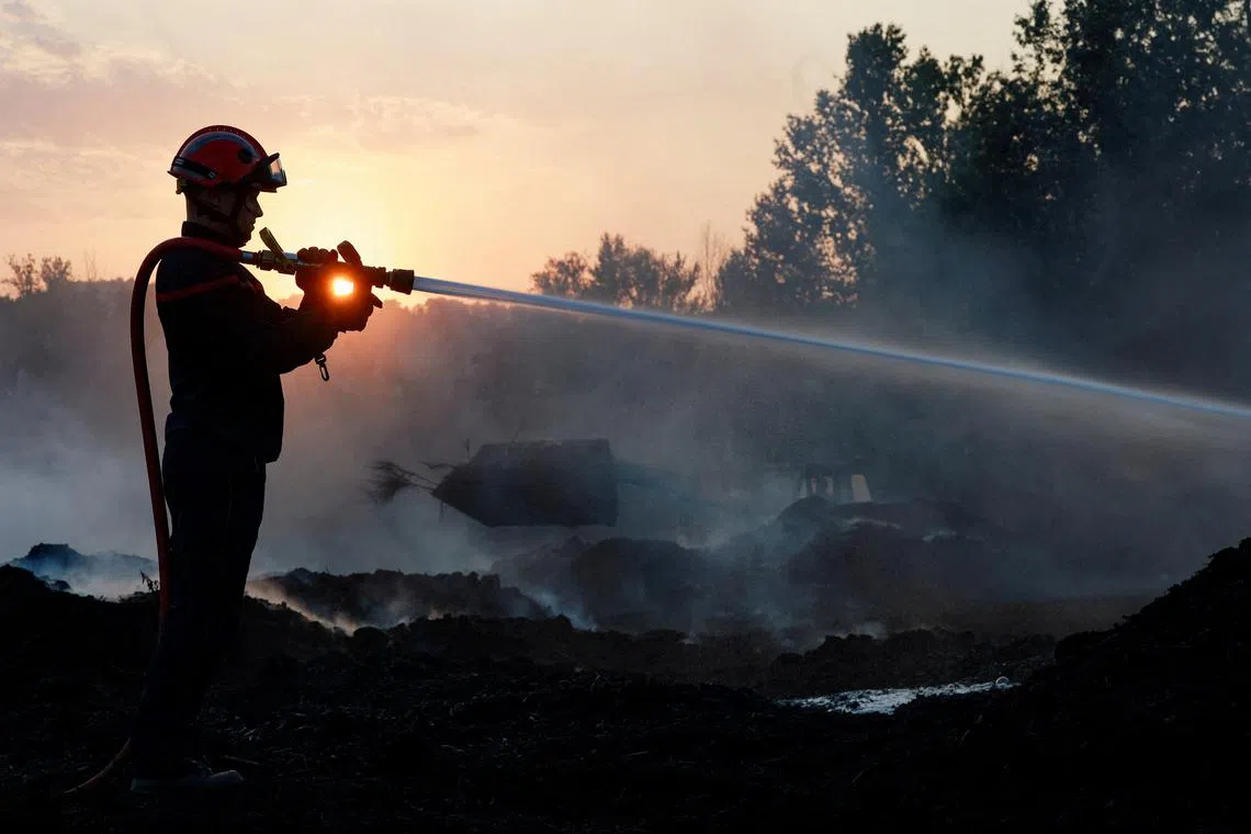 Although the fire has been contained, it will "not be extinguished for several weeks," said the chief of the French region's firefighter unit.
