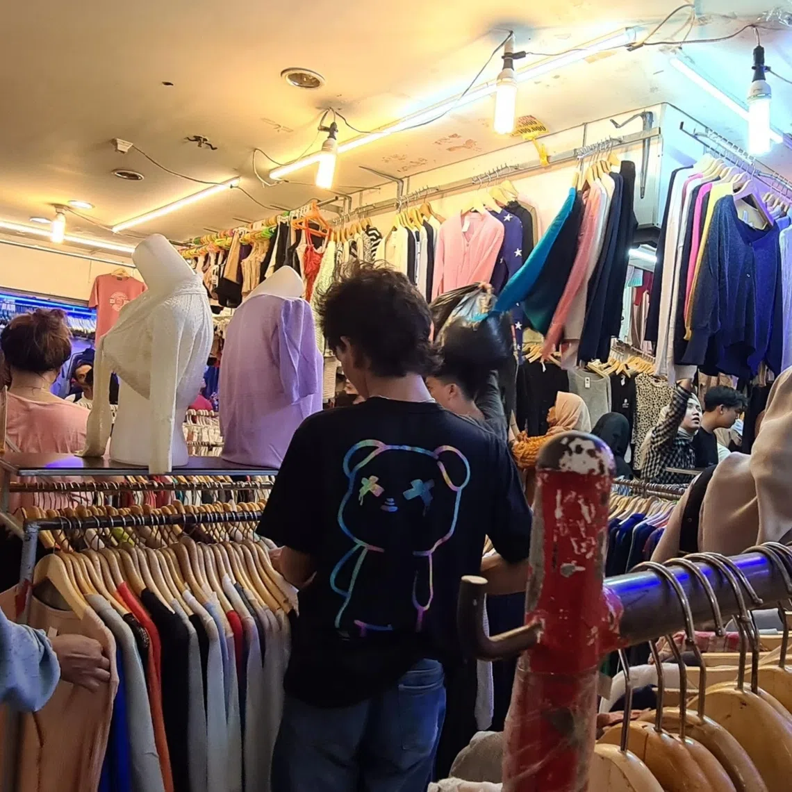 Senen Market in Central Jakarta is a popular hub selling thrifted clothes, with shoppers flocking to it regularly.