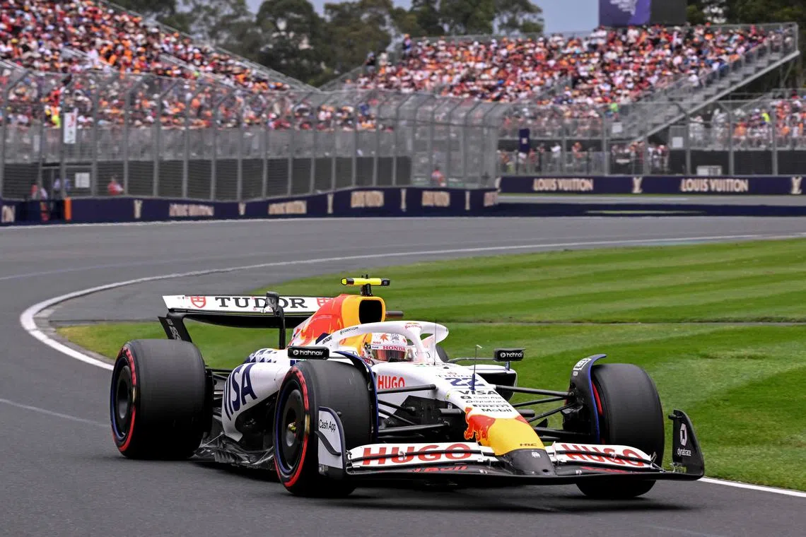Yuki Tsunoda during qualifying for the season-opening Australian Grand Prix.