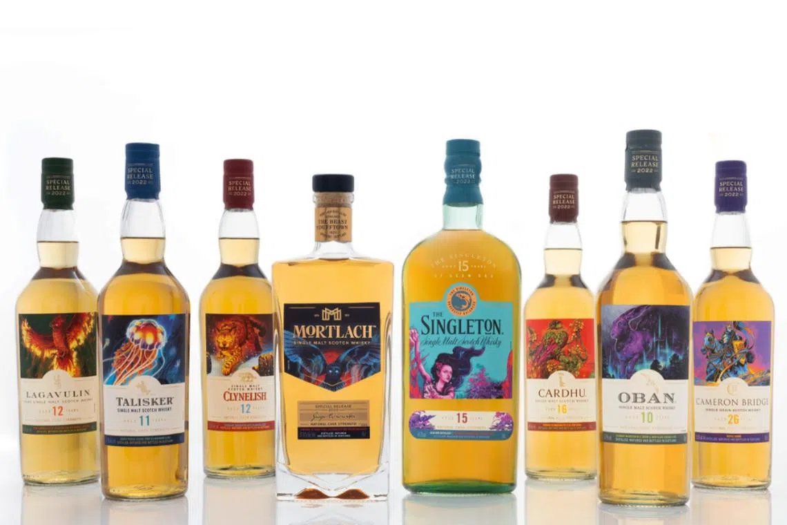 The Elusive Expressions collection by British beverage company Diageo comprises fine Scotch whiskies from eight different distilleries.