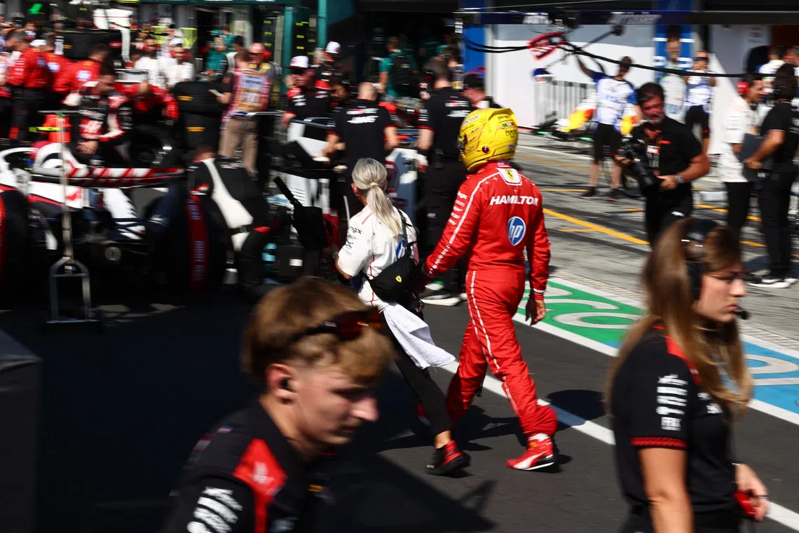 Leclerc told reporters there was no need to pay more attention to his relationship with the seven-time champion Hamilton (in picture) following the hubbub that followed their clash on the opening lap of the Italian Grand Prix.