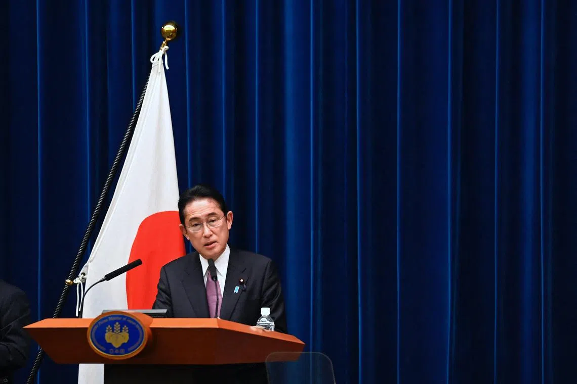 Japan’s Prime Minister Fumio Kishida considered conducting a full-scale reshuffle but is now also considering replacing only a few ministers, Kyodo reported.