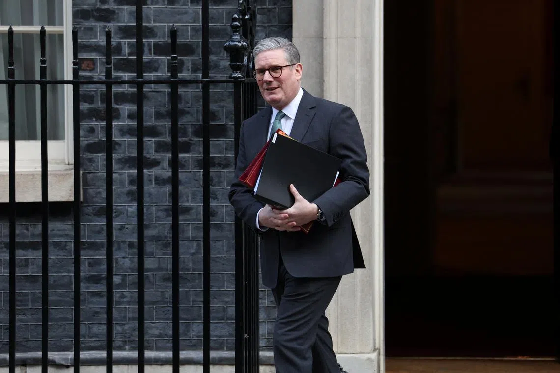 British Prime Minister Keir Starmer leaves Downing Street in London, Britain, March 5, 2025. REUTERS/Isabel Infantes