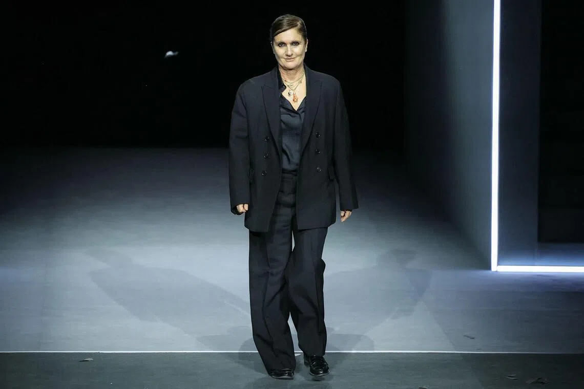 Italian fashion designer Maria Grazia Chiuri at the presentation by Dior for the Womenswear Ready-to-wear Fall-Winter 2025/2026 collection as part of Paris Fashion Week in Paris on March 4, 2025. 