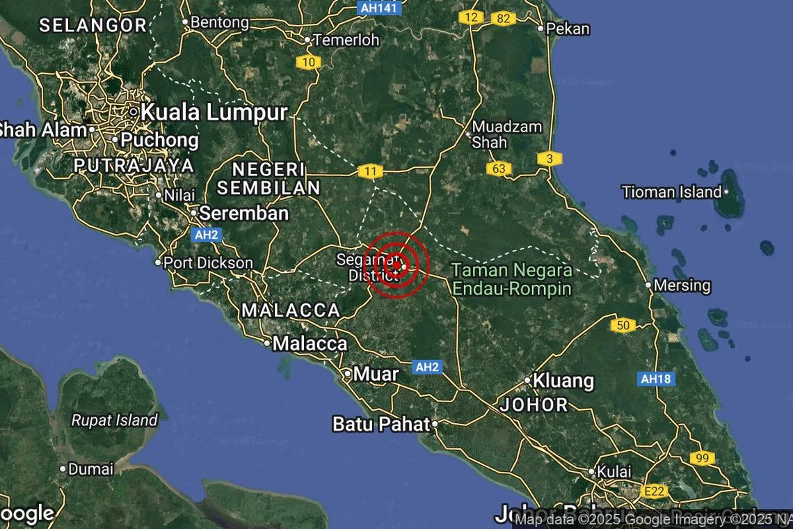 The earthquake was recorded at 7.29am on Aug 30, the fifth in to hit Segamat, Johor in a week.