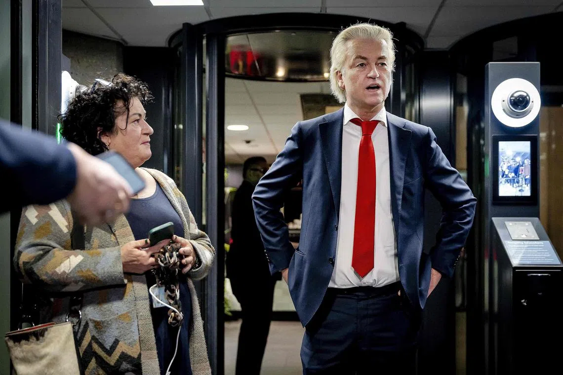 Dutch far-right leader Geert Wilders (right) is still struggling to form a coalition government, three months after his election win.