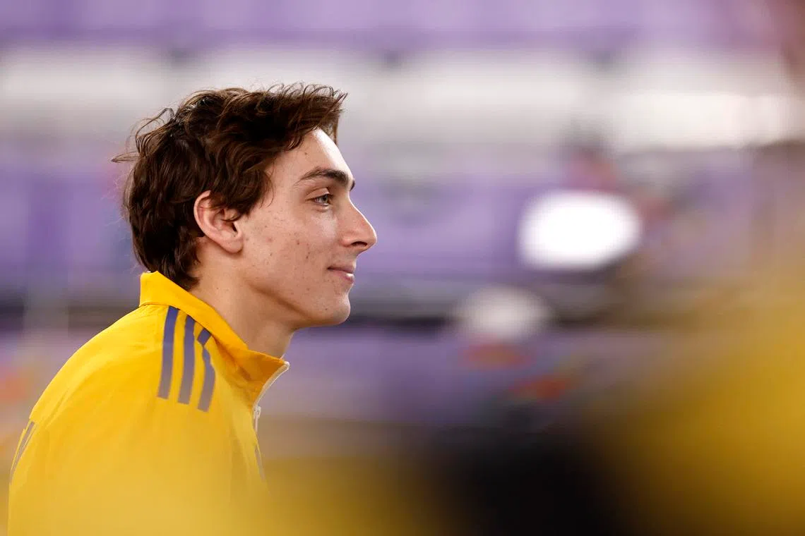 Athletics - World Athletics Indoor Championships - Opening Press Conference - Nanjing Youth Olympic Sports Park, Nanjing, China - March 20, 2025 Sweden's Mondo Duplantis during the opening press conference REUTERS/Tingshu Wang/File Photo
