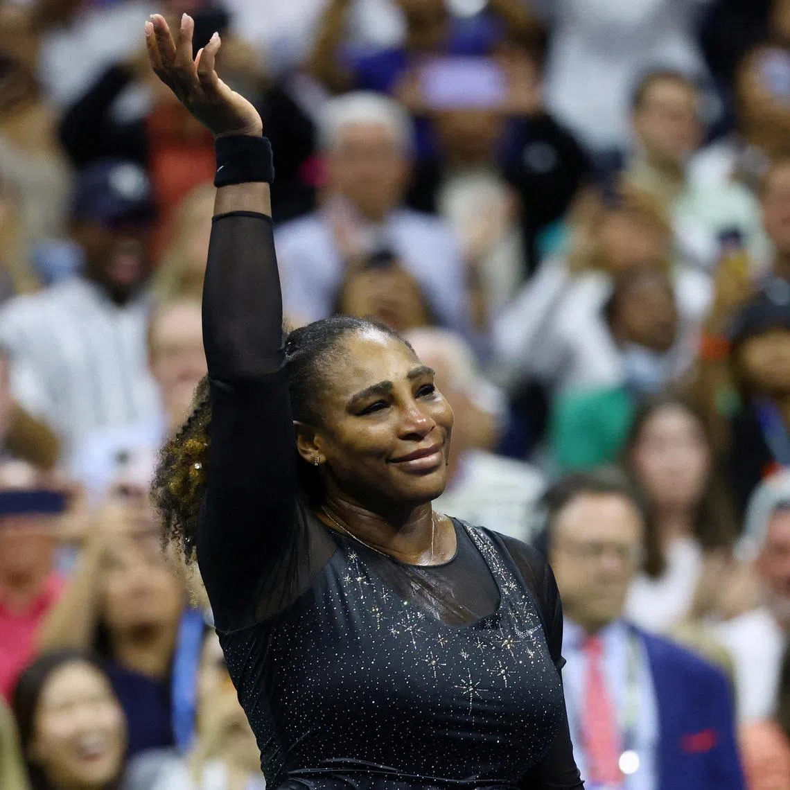 FILE PHOTO: Tennis - U.S. Open - Flushing Meadows, New York, United States - September 2, 2022  Serena Williams of the U.S. after losing her third round match against Australia's Ajla Tomljanovic REUTERS/Mike Segar/File Photo
