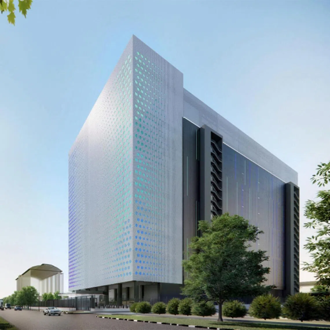 An artist's impression of the new data centre at Tuas