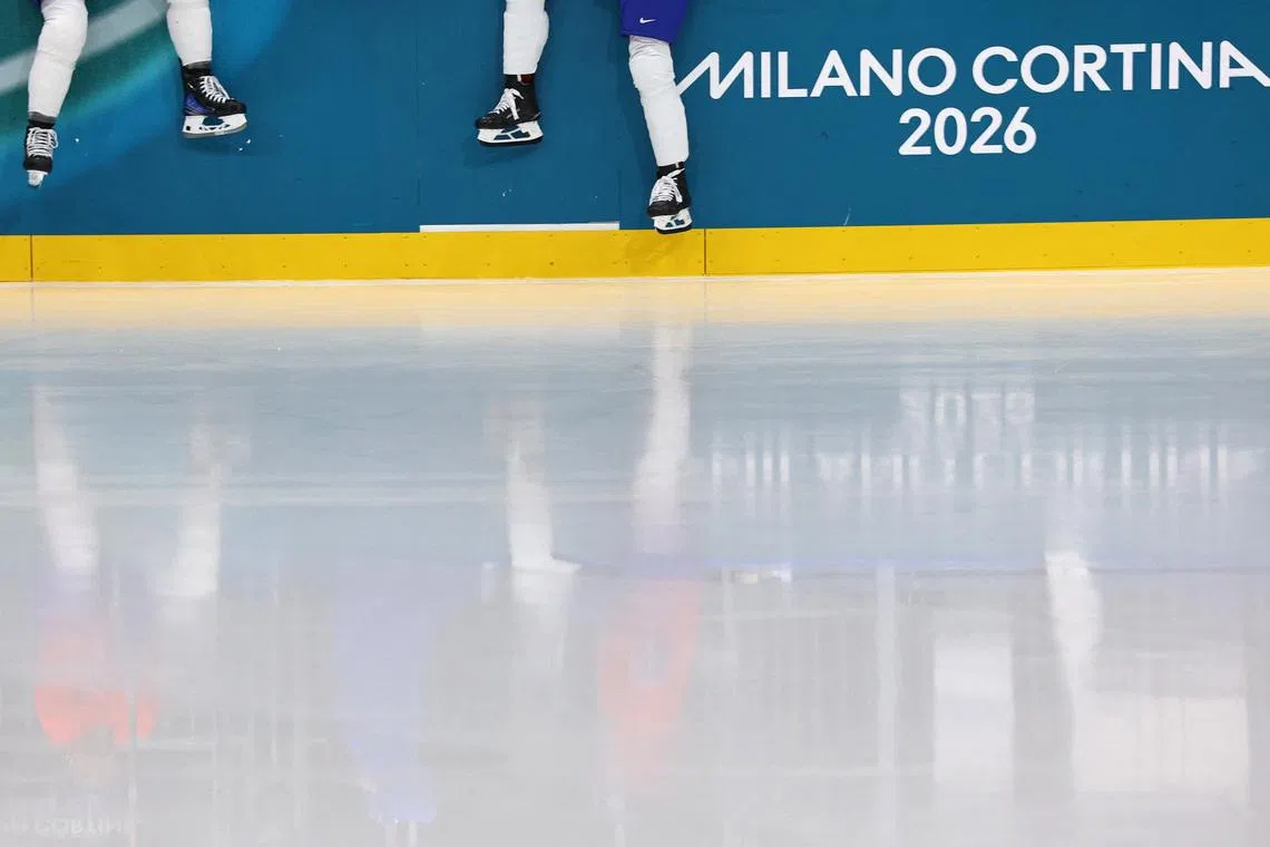 Milano Cortina 2026 Olympics - Ice Hockey - United States Women's Training  - Milano Rho Ice Hockey Arena, Milan, Italy - February 04, 2026. General view of the ice rink during training REUTERS/Susana Vera/File Photo