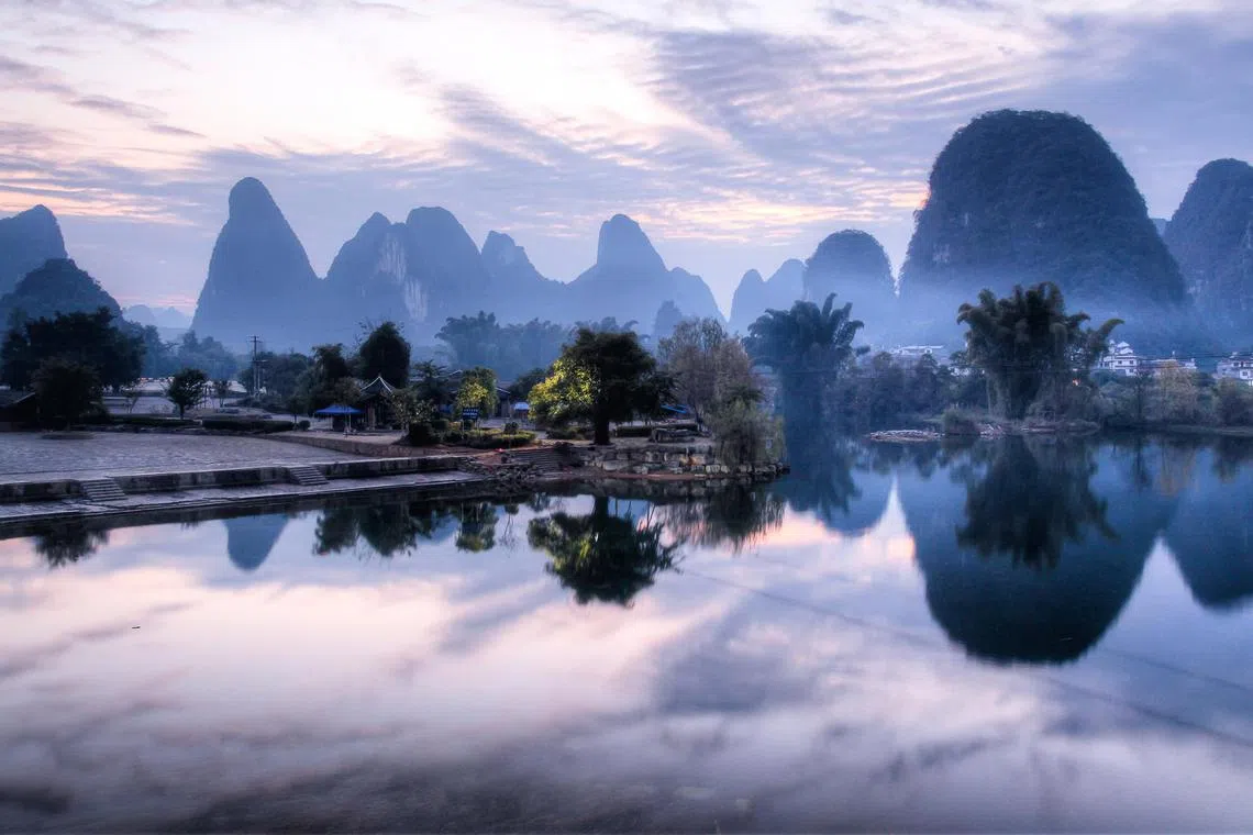 Guangxi province is known for dramatic limestone karst landscapes.