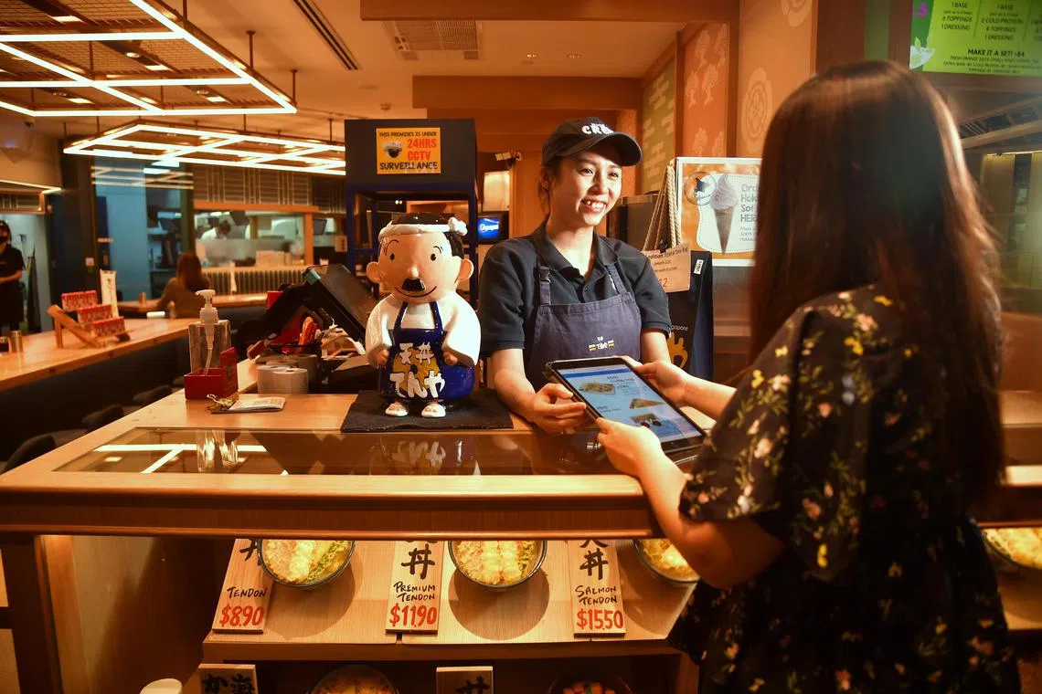 Tenya Singapore, which was featured in The Sunday Times in August for starting a four-day work week at its two outlets, subsequently saw an increase of over 20 per cent in its recruitment enquiries and applications,  ST FILE PHOTO
