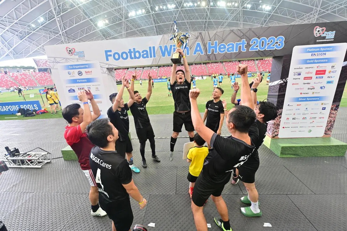 The annual football fundraiser took place on August 12, and raised $1,283,350 for seven beneficiaries, including Daughters of Tomorrow, Lions Befrienders, and Make A Wish Foundation Singapore.