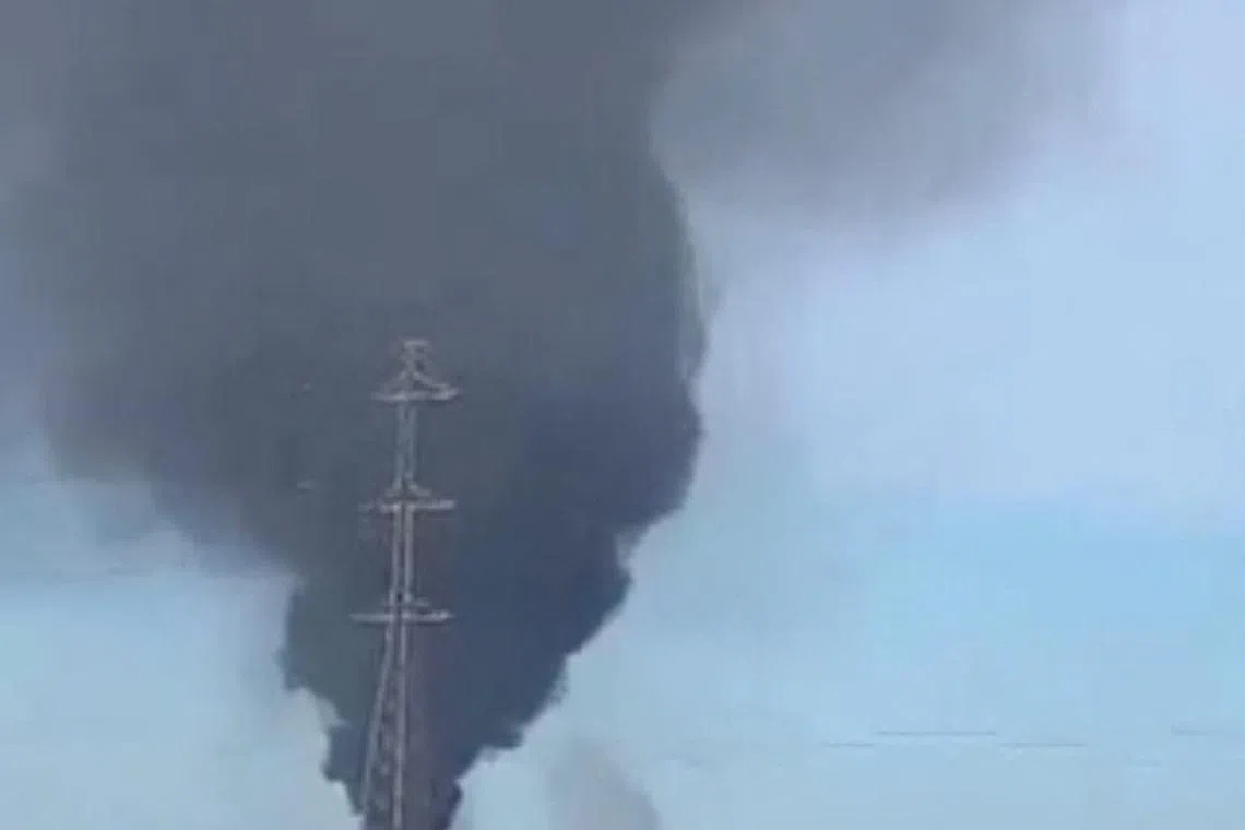 Smoke rises from the international airport that was attacked by insurgents in Bamako, Mali, September 17, 2024, in this screengrab obtained from a social media video. Social Media/via REUTERS/File Photo