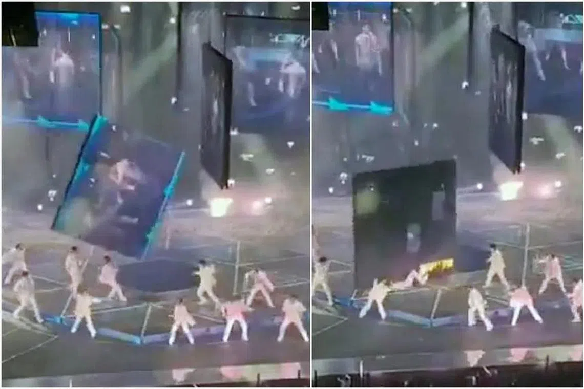 The Mirror concert on July 28 was cut short after a large LED screen suspended above the stage fell onto a group of performers.