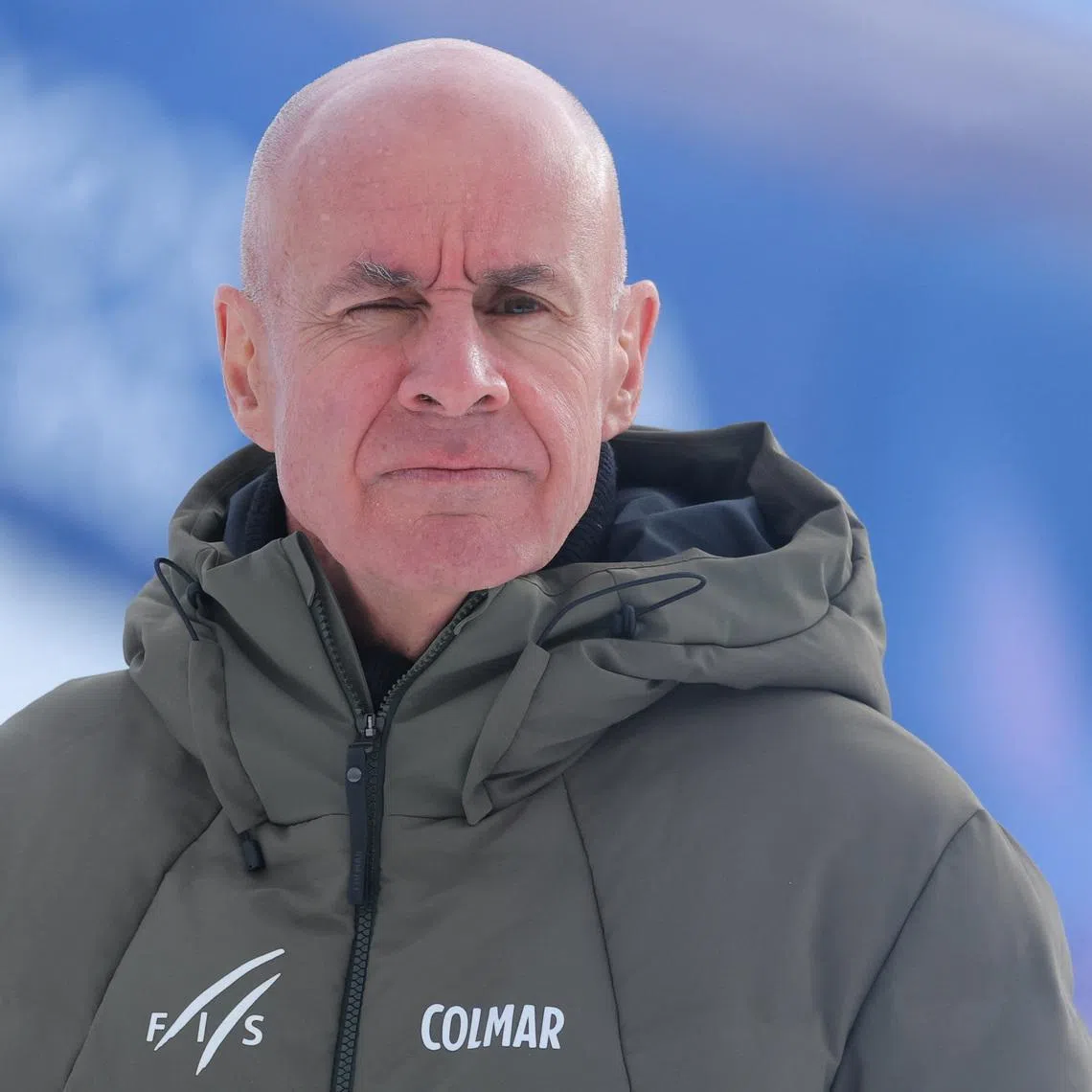 Milano Cortina 2026 Olympics - Alpine Skiing - Men's Slalom Run 2 - Stelvio Ski Centre, Bormio, Italy - February 16, 2026. FIS President Johan Eliasch  REUTERS/Denis Balibouse