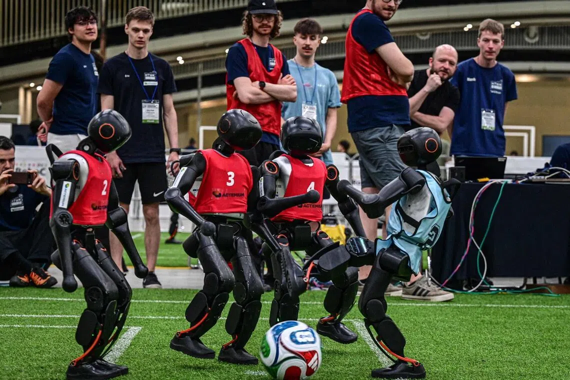 straitstimes.com - Move over, Messi! Robot footballers thrill crowds in South Korea