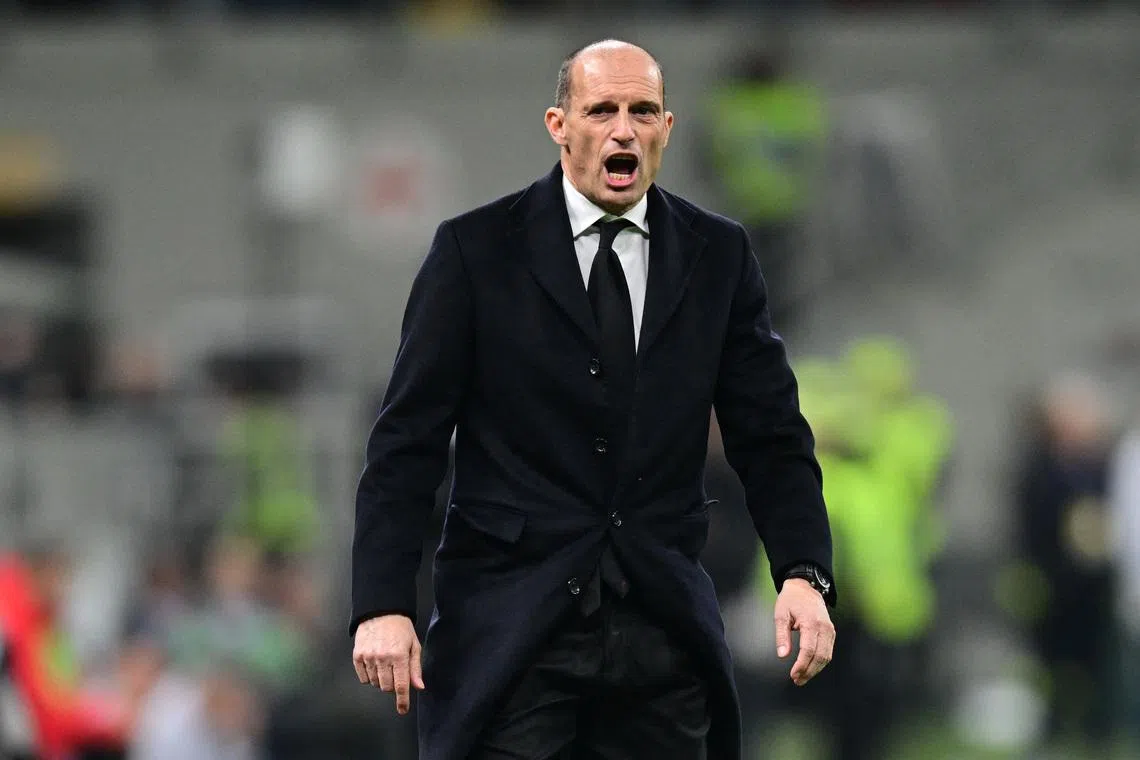 Soccer Football - Serie A - AC Milan v Torino - San Siro, Milan, Italy - March 21, 2026 AC Milan coach Massimiliano Allegri reacts REUTERS/Daniele Mascolo/File Photo