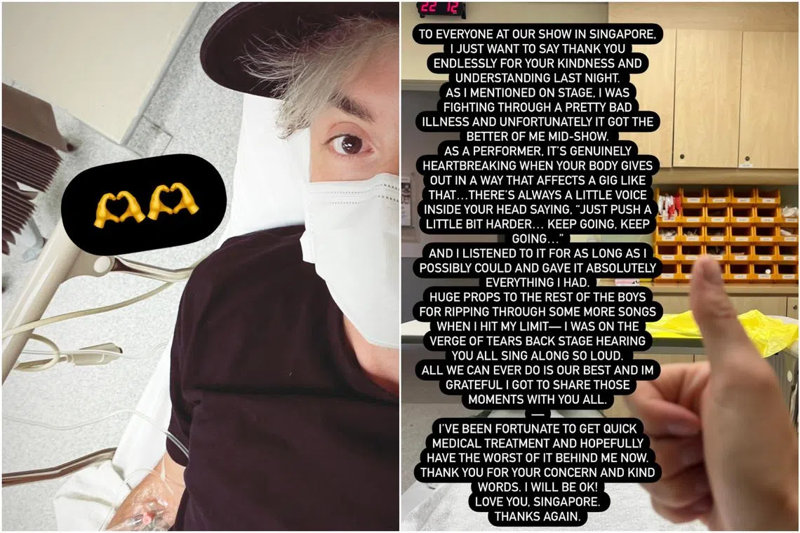 All Time Low's Alex Gaskarth provided an update on his condition on Instagram Stories on May 6, 2024.