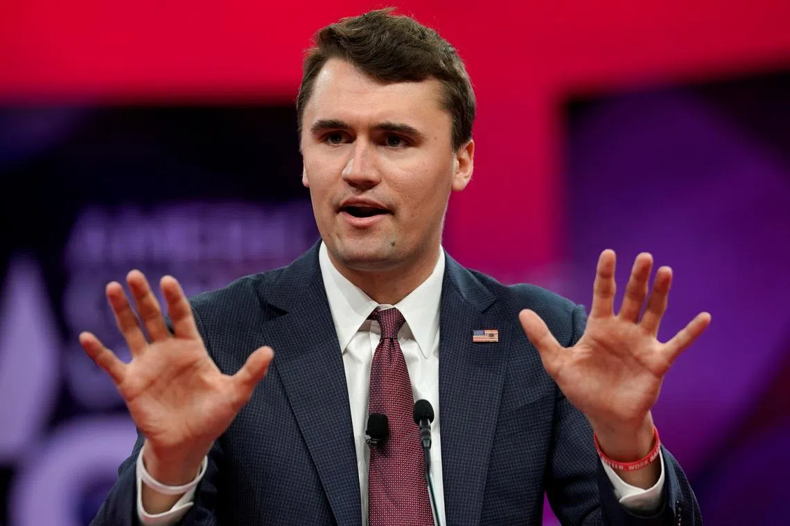FILE PHOTO: Founder and president of Turning Point USA Charlie Kirk speaks at the Conservative Political Action Conference (CPAC) at National Harbor in Oxon Hill, Maryland, U.S., February 28, 2019. REUTERS/Kevin Lamarque/ File Photo
