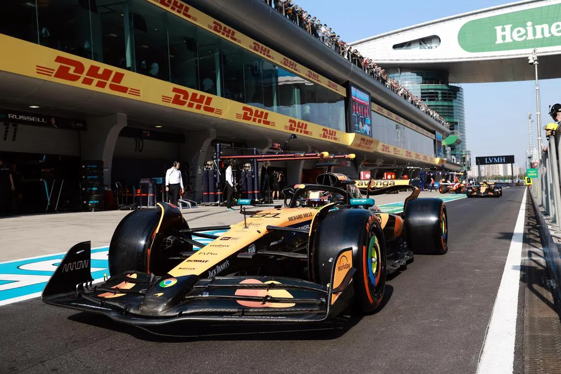 McLaren's Oscar Piastri during qualifying for the Chinese Grand Prix in Shanghai.