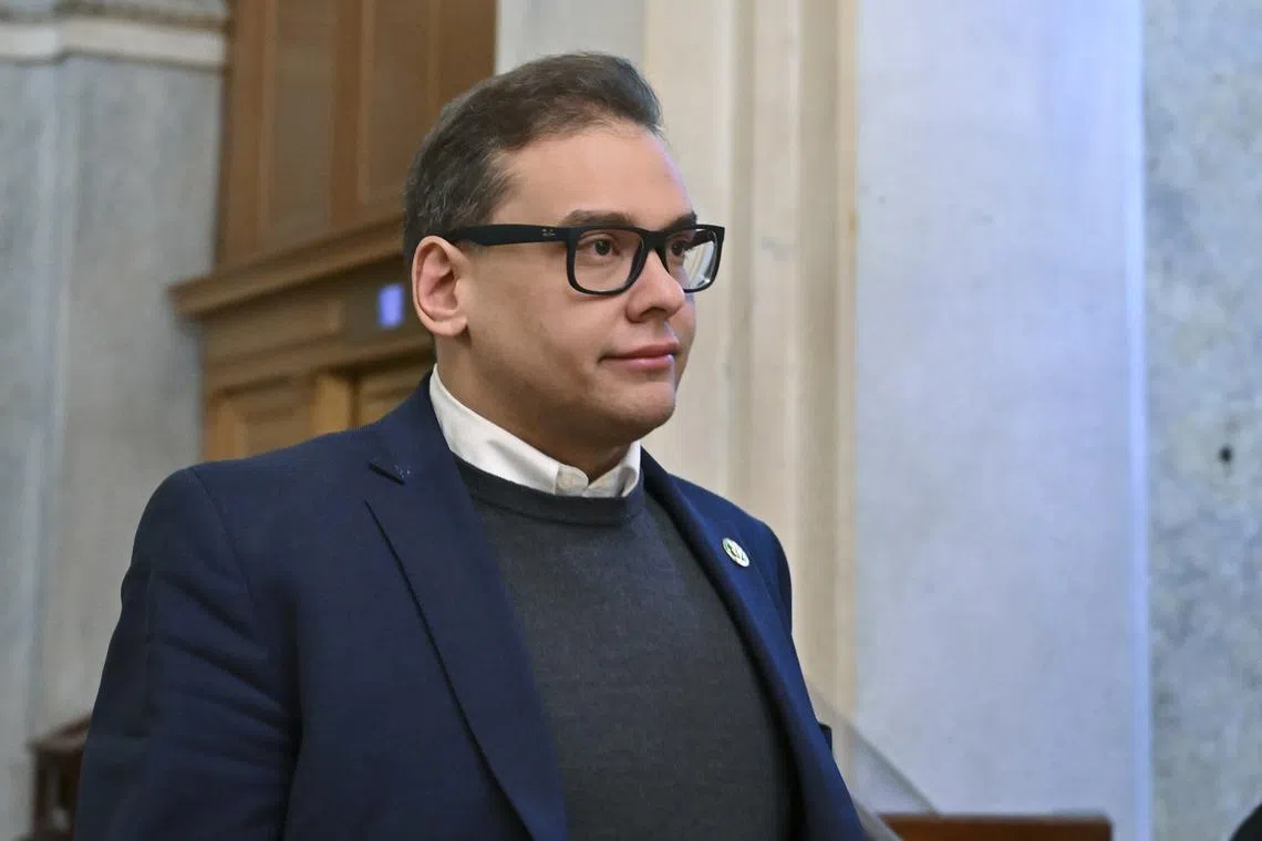 Republican US Representative George Santos was expected to appear later in the day at a federal court in New York.