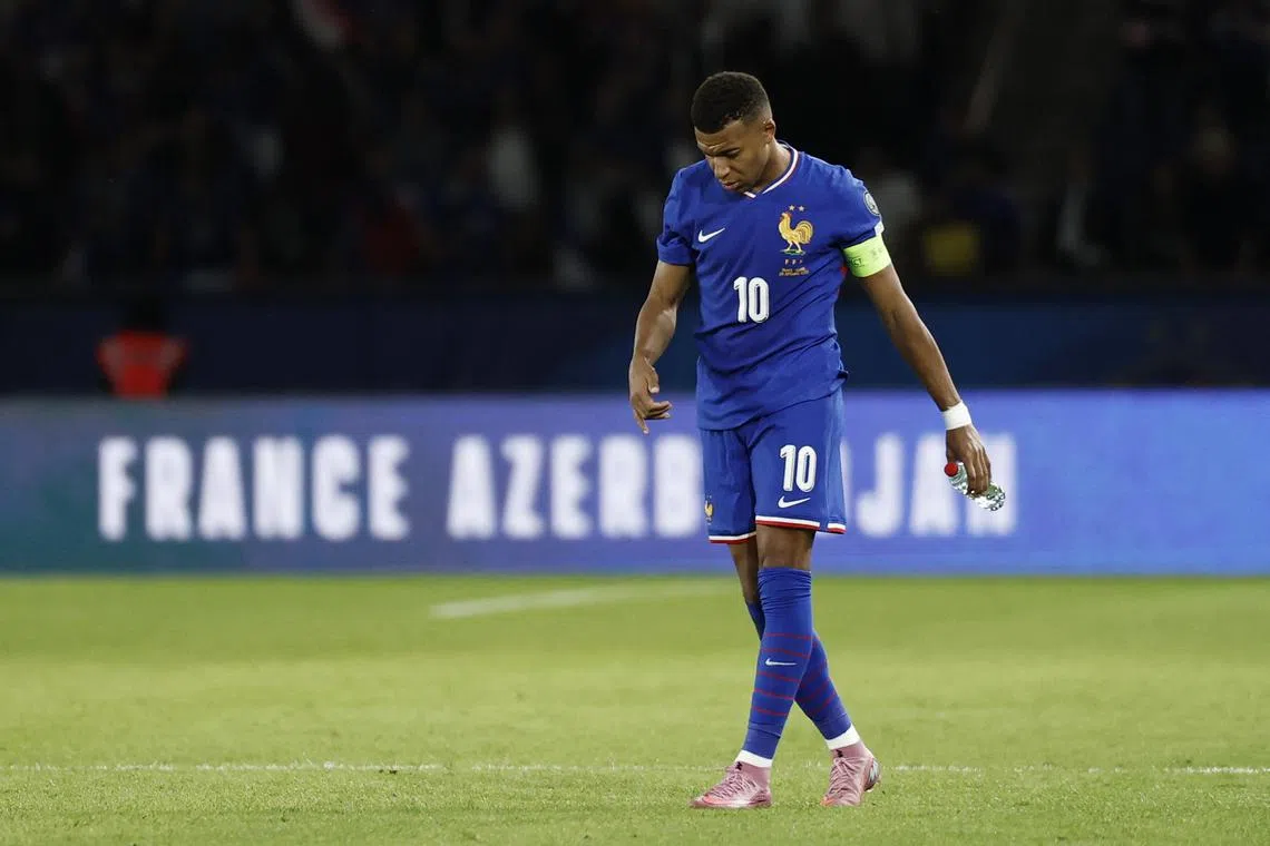 FILE PHOTO: Soccer Football - World Cup - UEFA Qualifiers - Group D - France v Iceland - Parc des Princes, Paris, France - September 9, 2025 France's Kylian Mbappe after the match REUTERS/Benoit Tessier/ File Photo