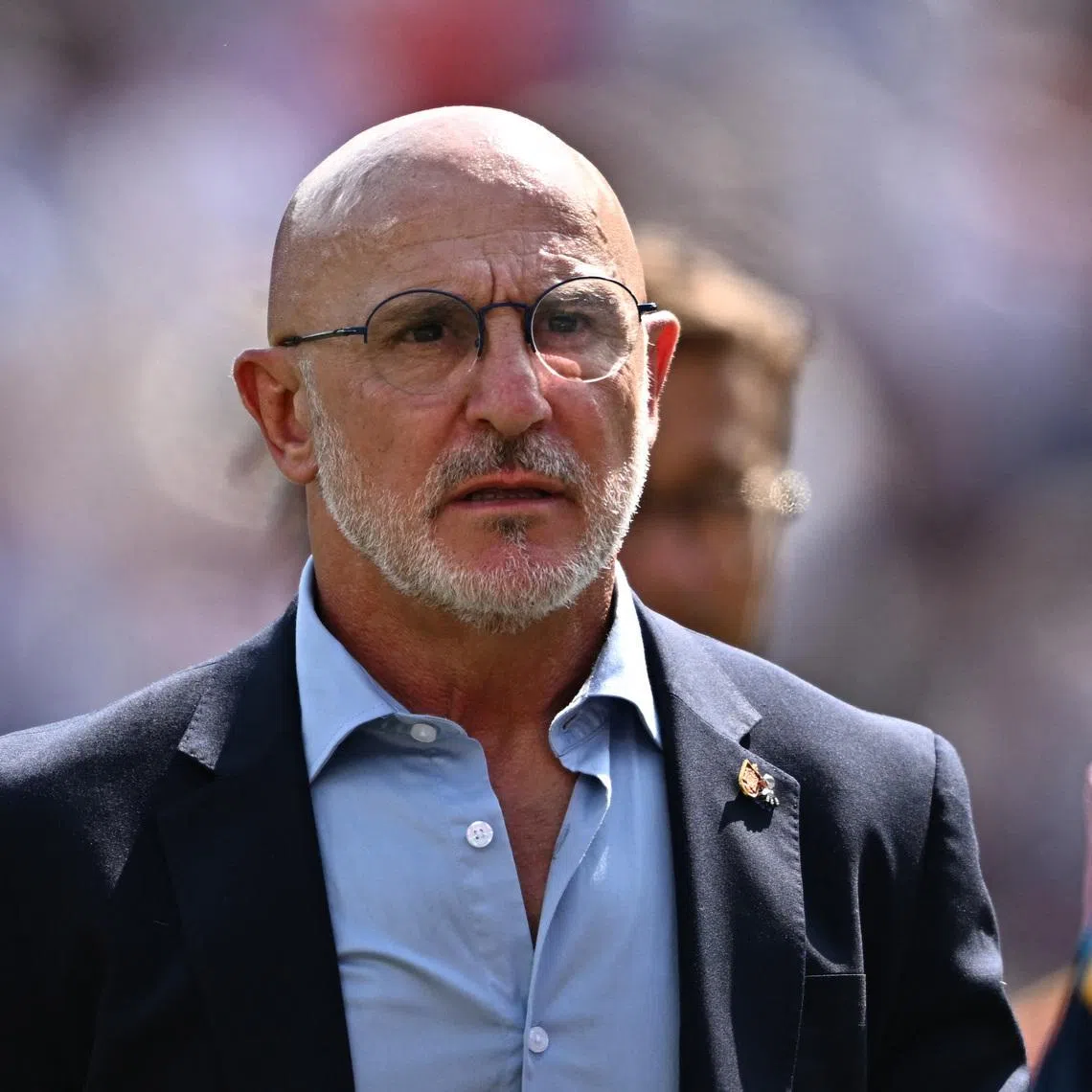 Soccer Football - FIFA World Cup 2026 - Final - Spain v Argentina - New York/New Jersey Stadium, East Rutherford, New Jersey, U.S. - July 19, 2026 Spain coach Luis De La Fuente at half time REUTERS/Dylan Martinez