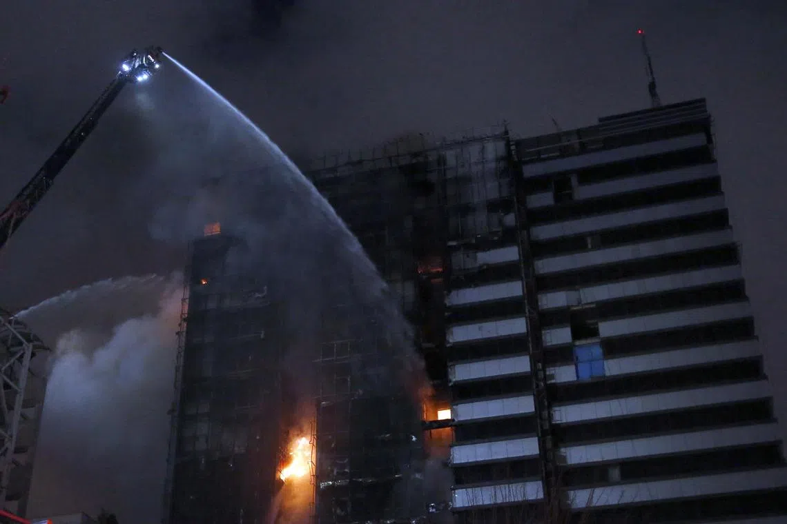 A Teheran Fire Department official said there were no fatalities in the blaze at  Gandhi Hospital in Teheran.