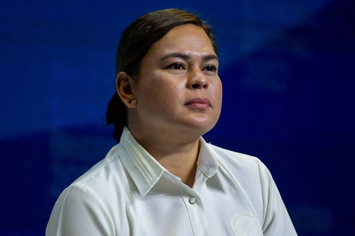 Philippine Vice President and Education Secretary Sara Duterte attends an economic briefing following President Ferdinand Marcos Jr's first State of the Nation Address, in Pasay City, Metro Manila, Philippines, July 26, 2022. REUTERS/Lisa Marie David/File Photo